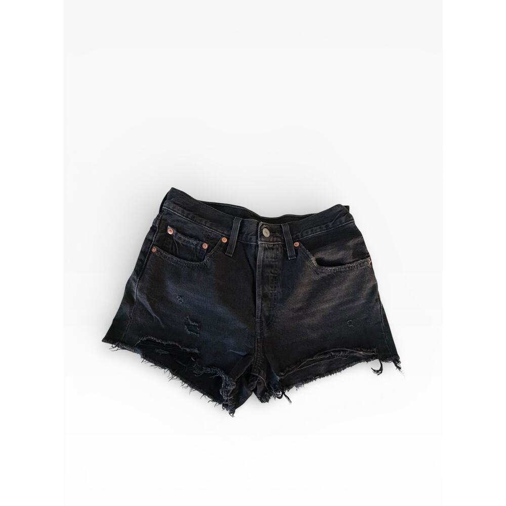 Levi’s 501 Original Cut-Off Denim Shorts – W28 – Black Wash – Raw Hem